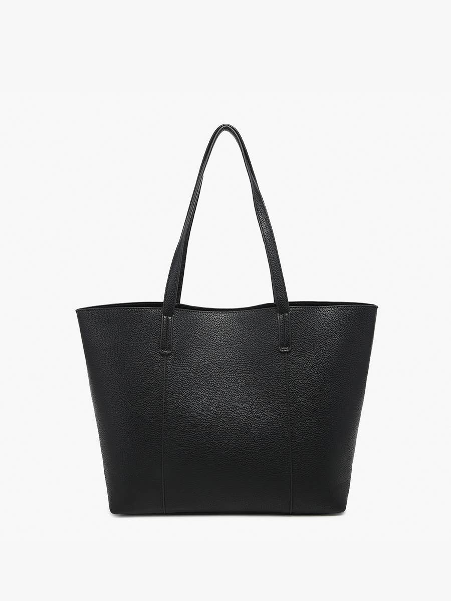 M2613 Millie Classic Paneled Tote: Black - Three:Twelve Boutique - Jen & Co.