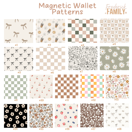Magnet Phone Wallet, Magnetic card cash wallet: 11 Tan Checker - Three:Twelve Boutique - Frederick Family Co.
