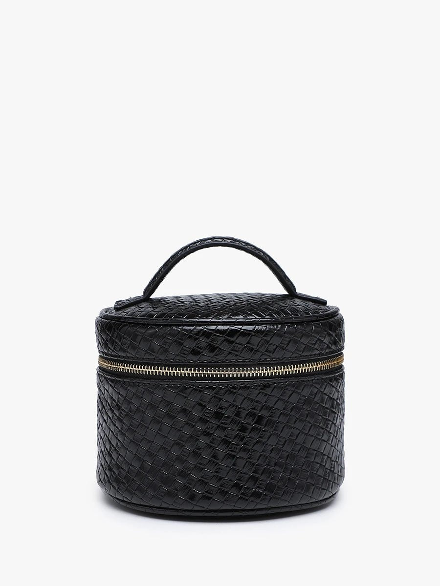 Marianna Faux Woven Travel Cosmetic Bag - Three:Twelve Boutique - JEN & CO