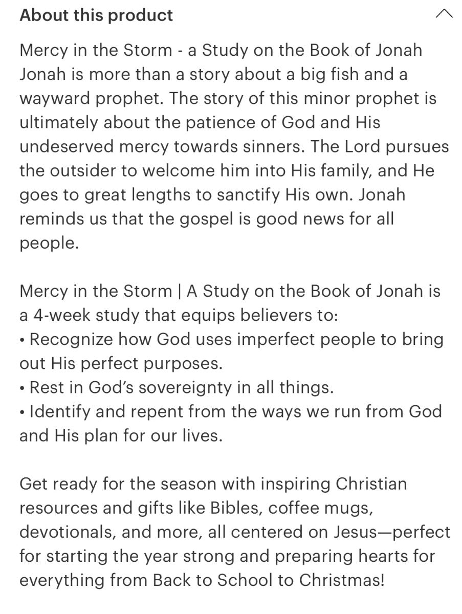 Mercy in the Storm | A Bible Study On the Book of Jonah - Three:Twelve Boutique - Three:Twelve