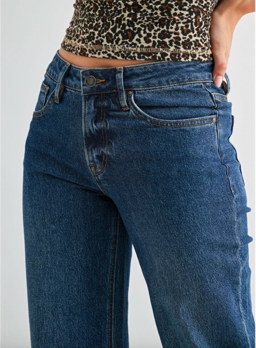 Mid-Rise Wide Leg Mica Denim - Three:Twelve Boutique - mica denim