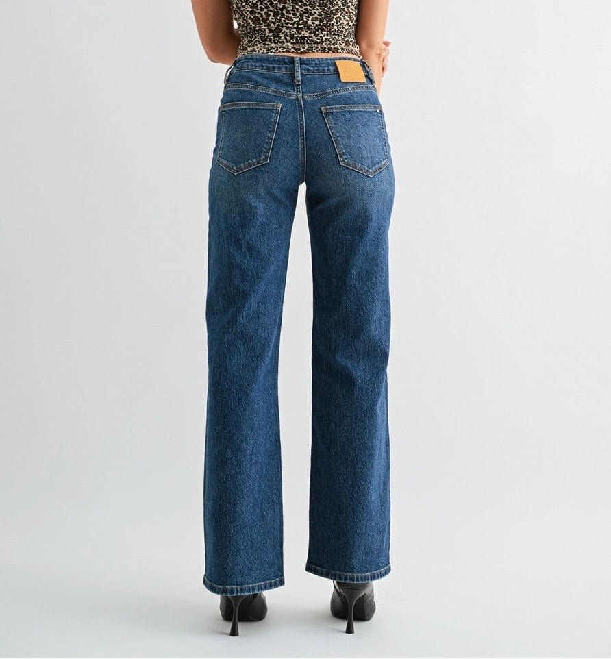 Mid-Rise Wide Leg Mica Denim - Three:Twelve Boutique - mica denim