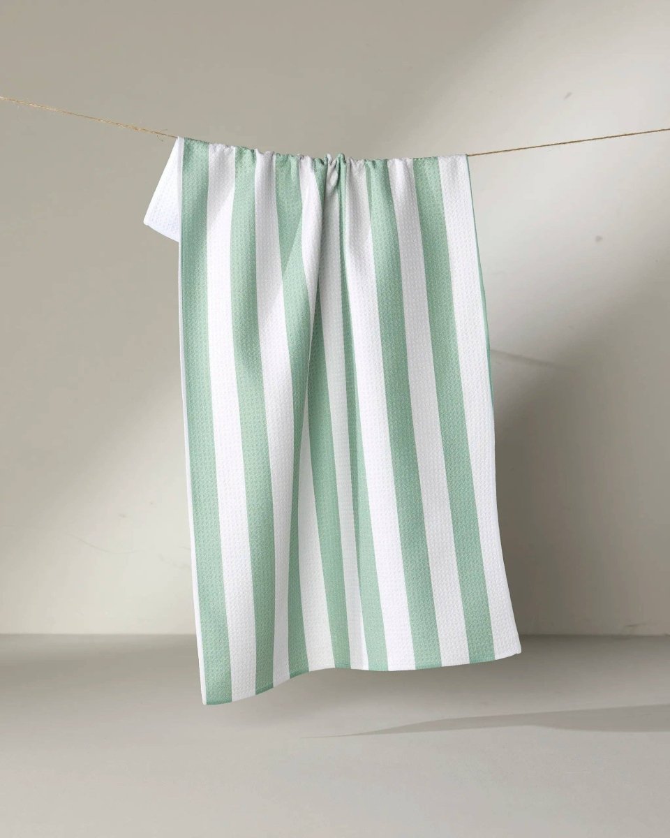 Mistletoe Striped Tea Towel - Three:Twelve Boutique - Geometry