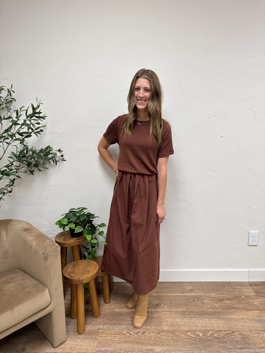 Mixed Media Sweater Midi Dress - Three:Twelve Boutique - Three:Twelve