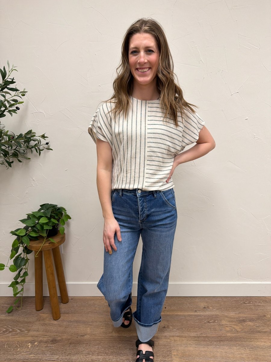 Mixed stripe Dolman Top - Three:Twelve Boutique - fun2fun