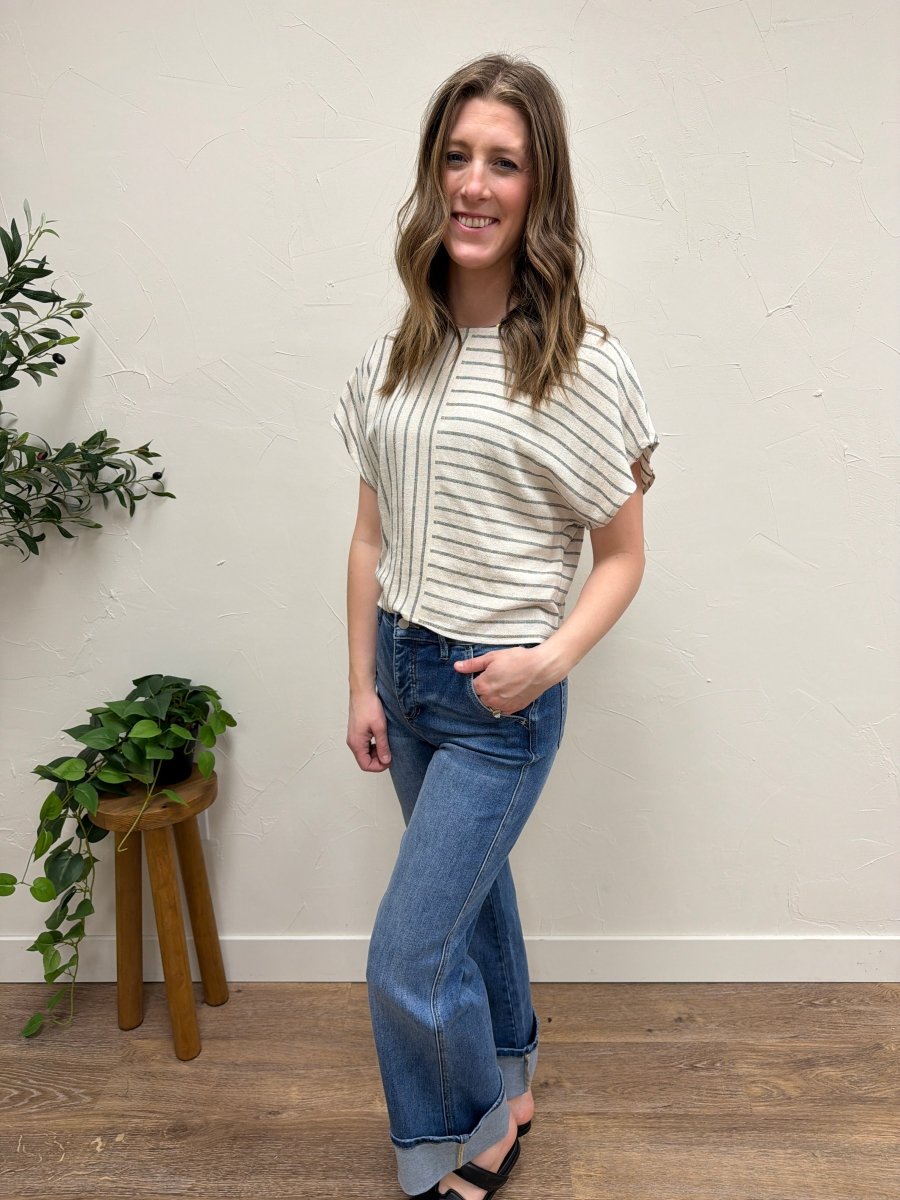 Mixed stripe Dolman Top - Three:Twelve Boutique - fun2fun