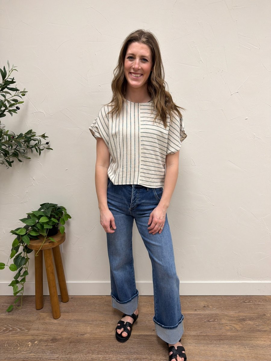 Mixed stripe Dolman Top - Three:Twelve Boutique - fun2fun