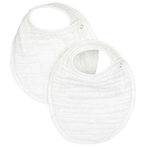Muslin Bib 2 pack White - Three:Twelve Boutique - Lou Lou & Company