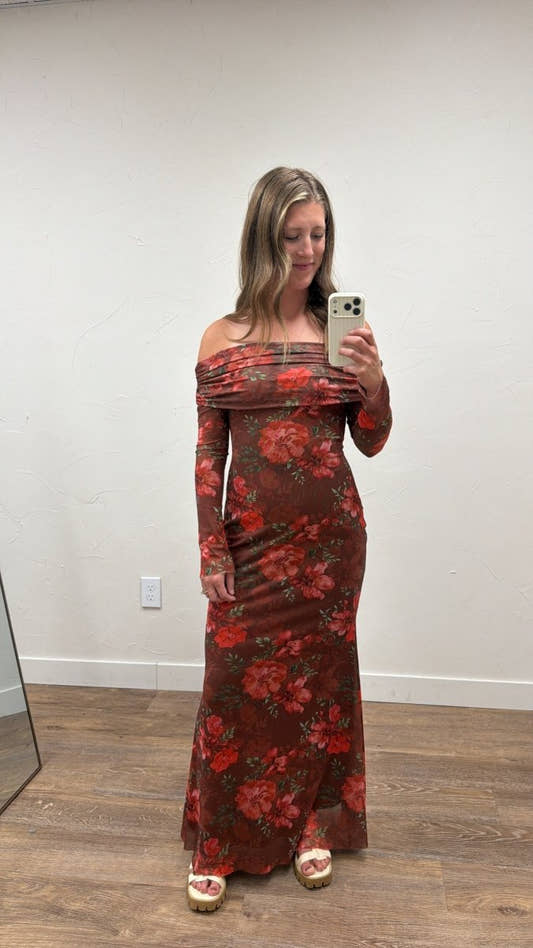 Off the Shoulder Floral Dress - Three:Twelve Boutique - Hyfve