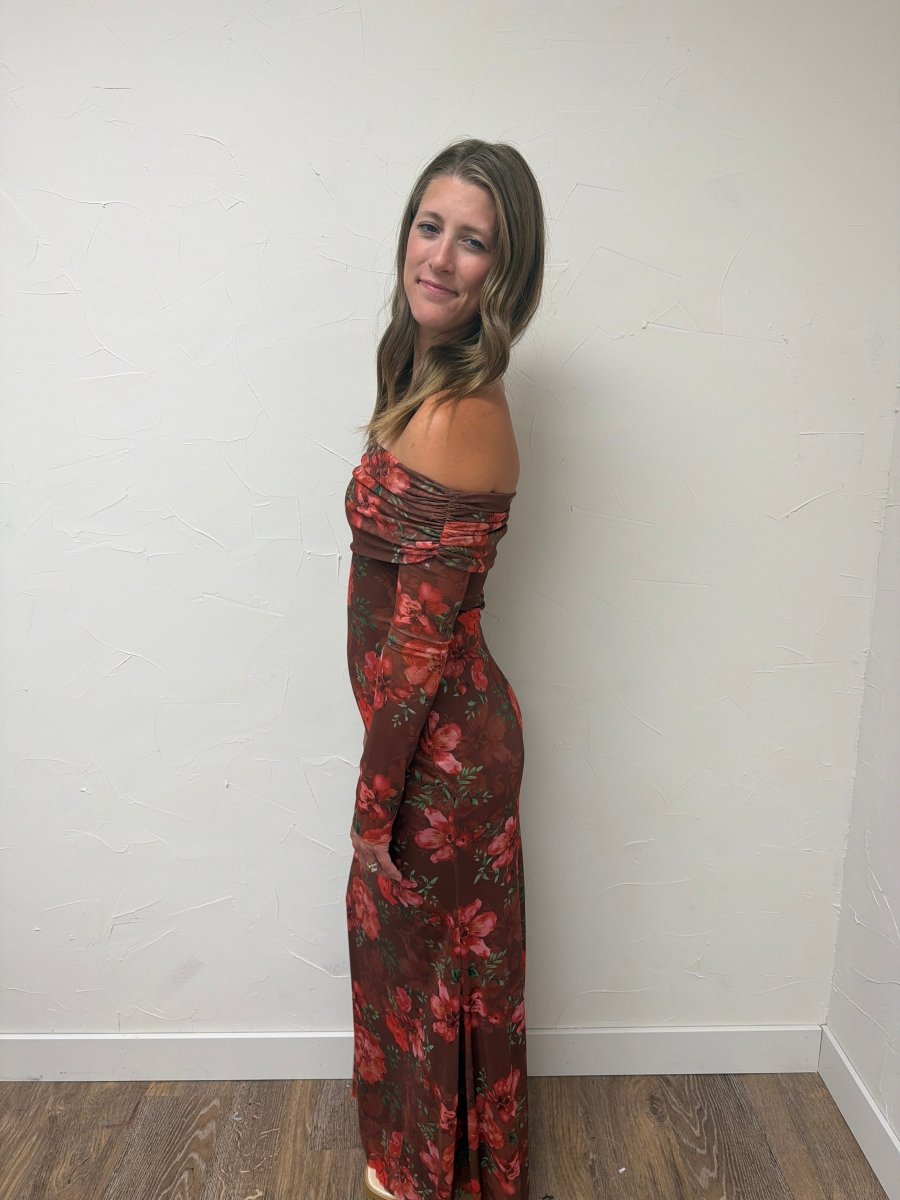 Off the Shoulder Floral Dress - Three:Twelve Boutique - Hyfve