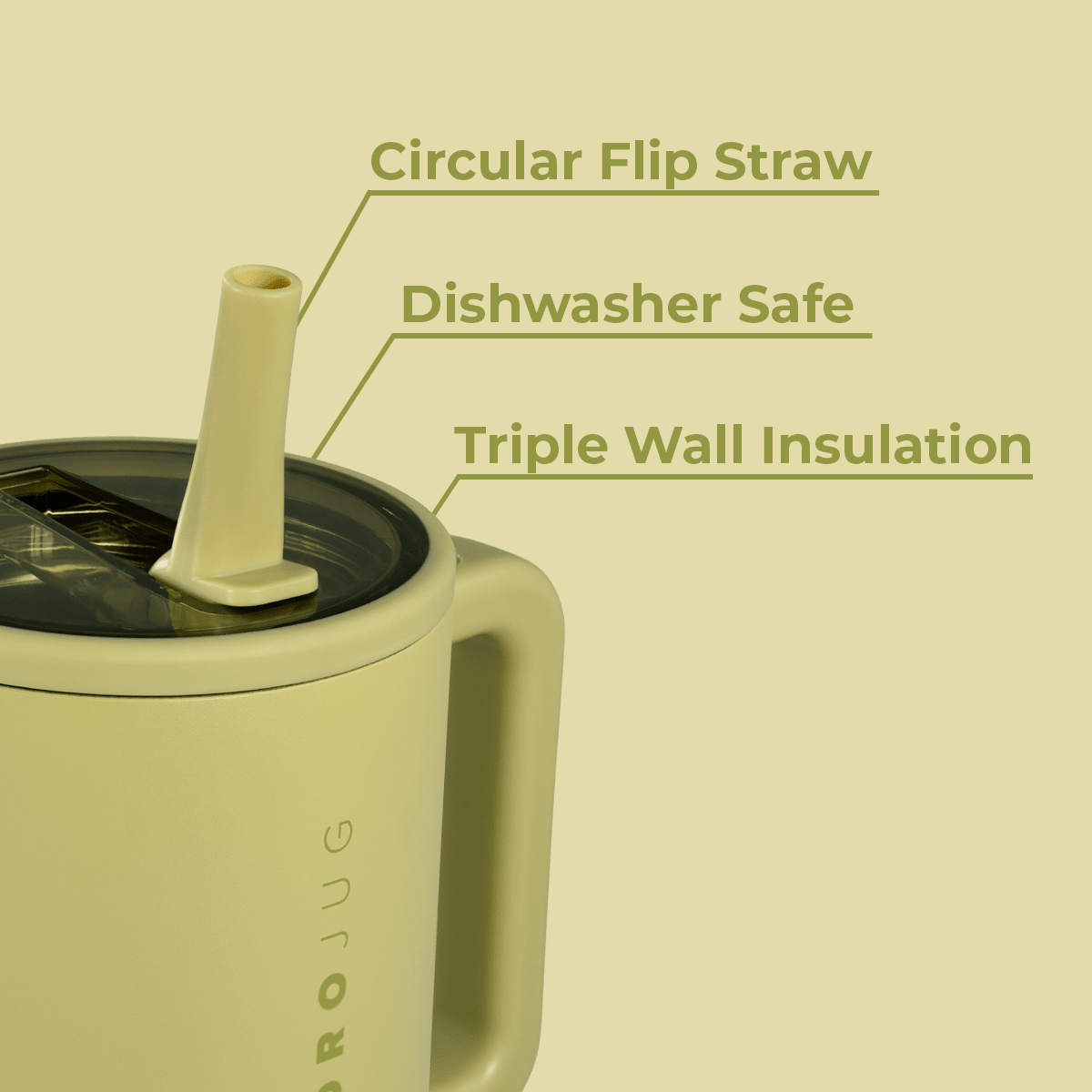 Olive 40oz HydroJug Traveler - Three:Twelve Boutique - HydroJug