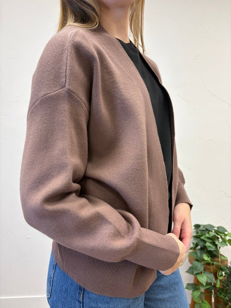 Open Balloon Sleeve Sweater Cardigan - Three:Twelve Boutique - Staccato