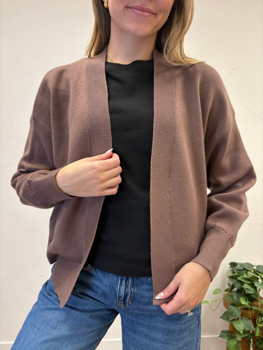 Open Balloon Sleeve Sweater Cardigan - Three:Twelve Boutique - Staccato