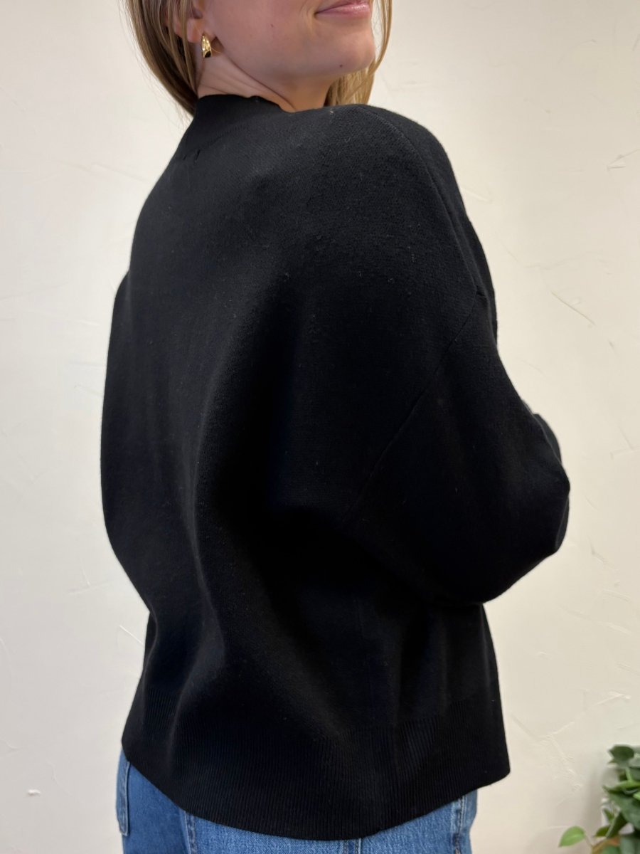 Open Balloon Sleeve Sweater Cardigan - Three:Twelve Boutique - Staccato