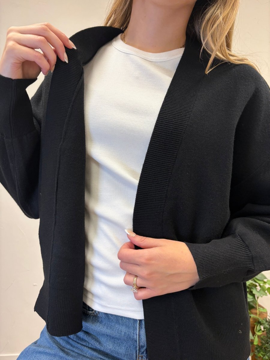 Open Balloon Sleeve Sweater Cardigan - Three:Twelve Boutique - Staccato