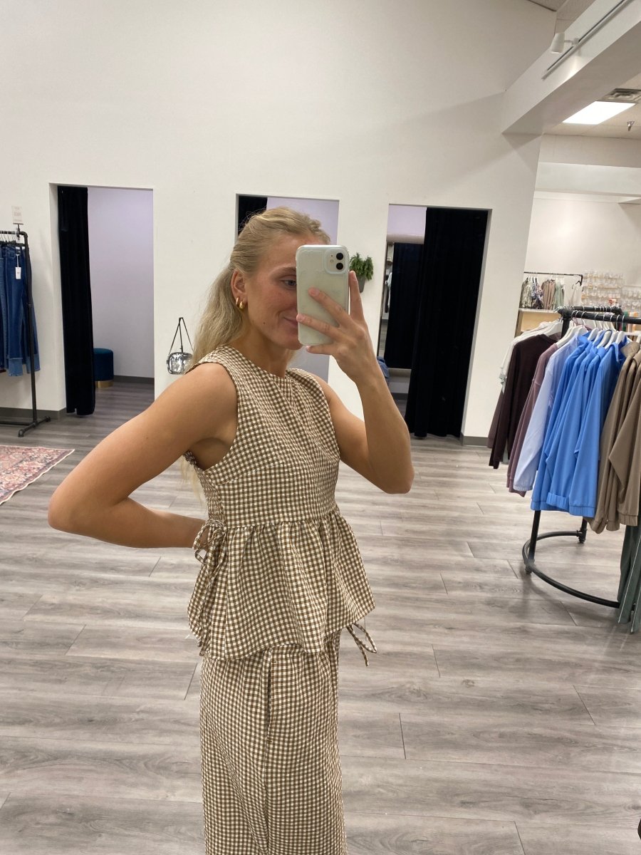 Peplum Gingham Tank - Three:Twelve Boutique - Hyfve