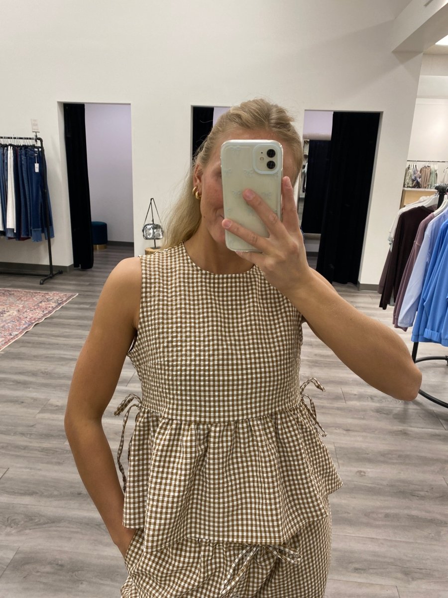 Peplum Gingham Tank - Three:Twelve Boutique - Hyfve