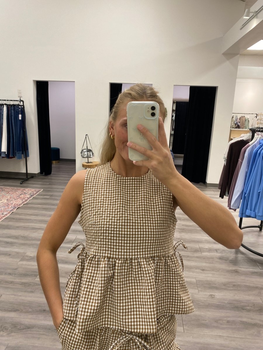 Peplum Gingham Tank - Three:Twelve Boutique - Hyfve