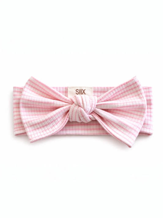 Pink Stripe / Ribbed Bow - Three:Twelve Boutique - SIIX COLLECTION