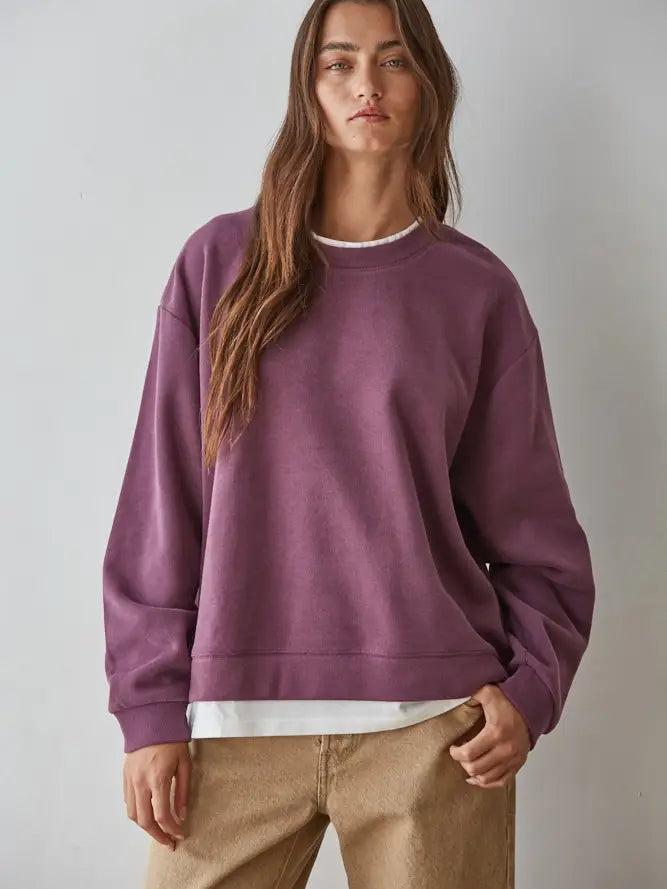 Always On Crew Twofer Pullover