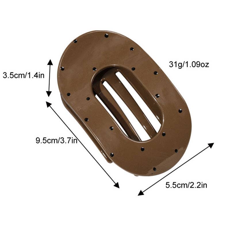 Polka Dots Hair Claw Clip : Dark Brown - Three:Twelve Boutique - Dipped Shop
