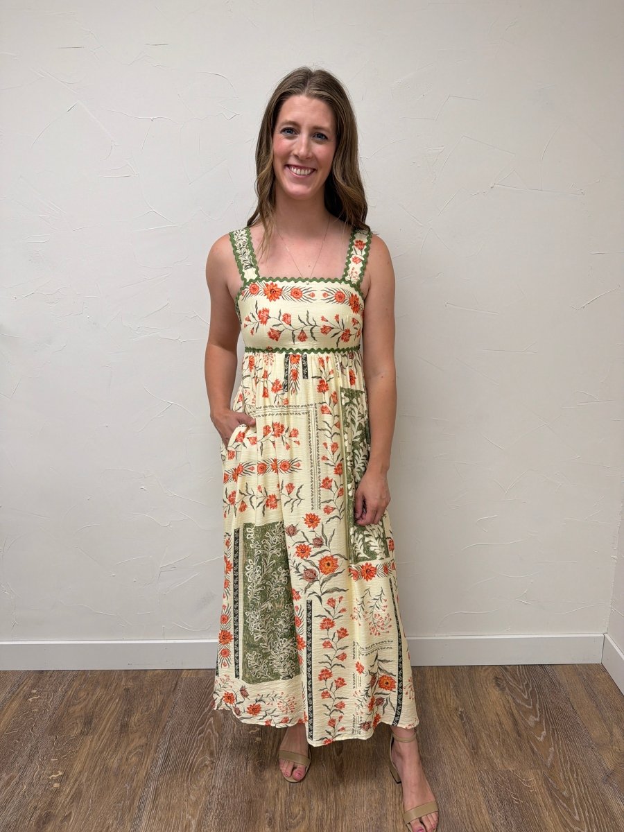 Printed open back dress - Three:Twelve Boutique - Three:Twelve Boutique