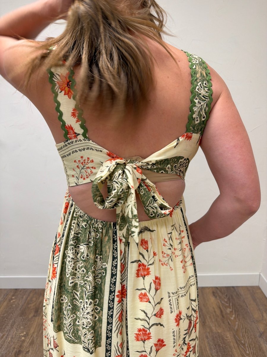 Printed open back dress - Three:Twelve Boutique - Three:Twelve Boutique
