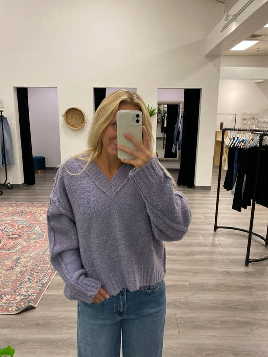 Raglan Oversized Fuzzy Sweater - Three:Twelve Boutique - Le Lis