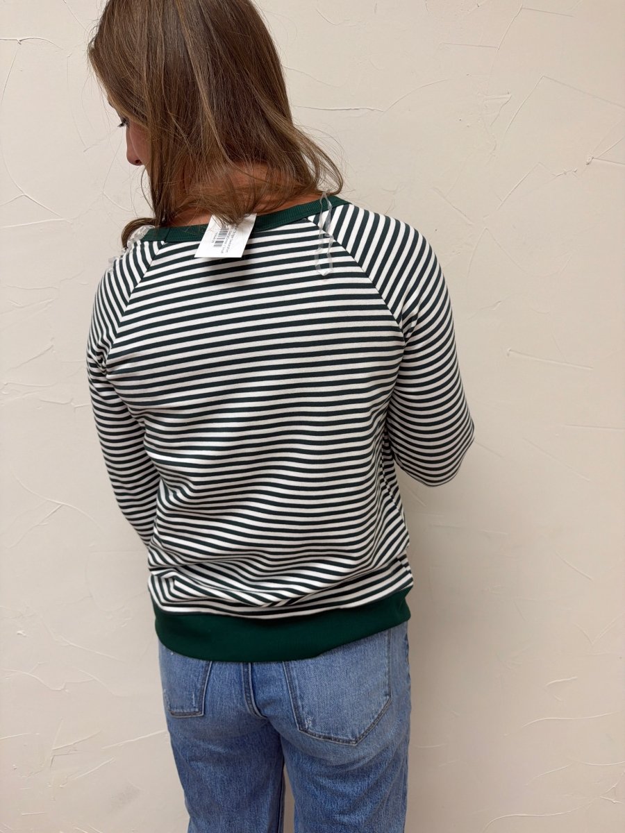 Raglan Stripe Sweatshirt - Three:Twelve Boutique - Staccato