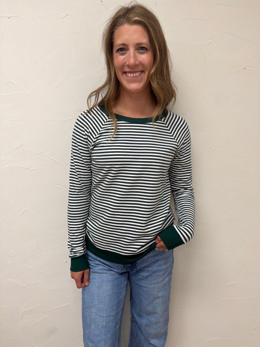 Raglan Stripe Sweatshirt - Three:Twelve Boutique - Staccato