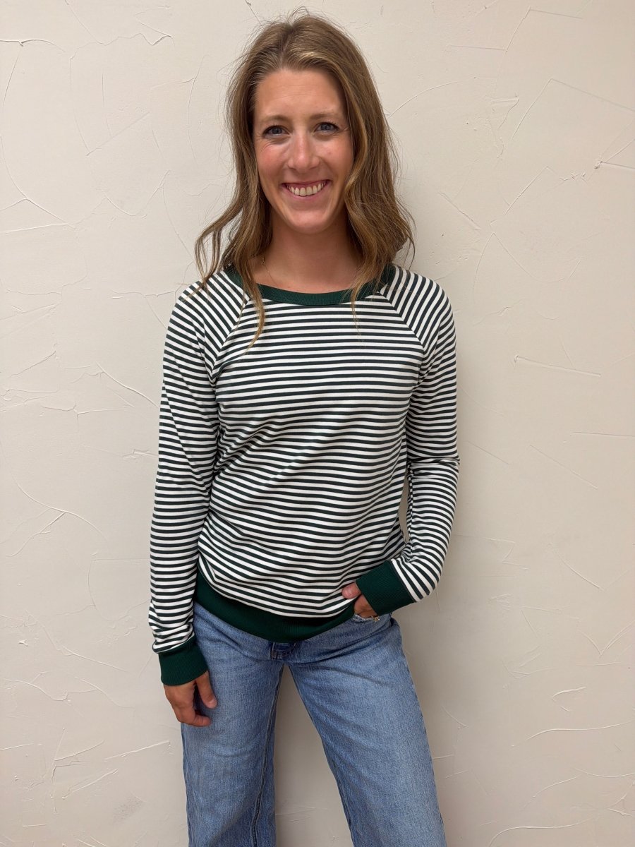 Raglan Stripe Sweatshirt - Three:Twelve Boutique - Staccato