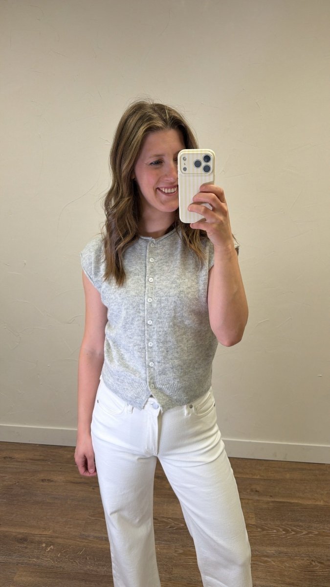 Raw Edge Sleeveless Lightweight Cardigan - Three:Twelve Boutique - Blu Pepper