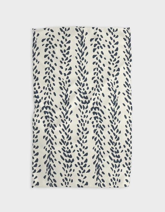 Reeds Printed Midnight Tea Towel - Three:Twelve Boutique - Geometry