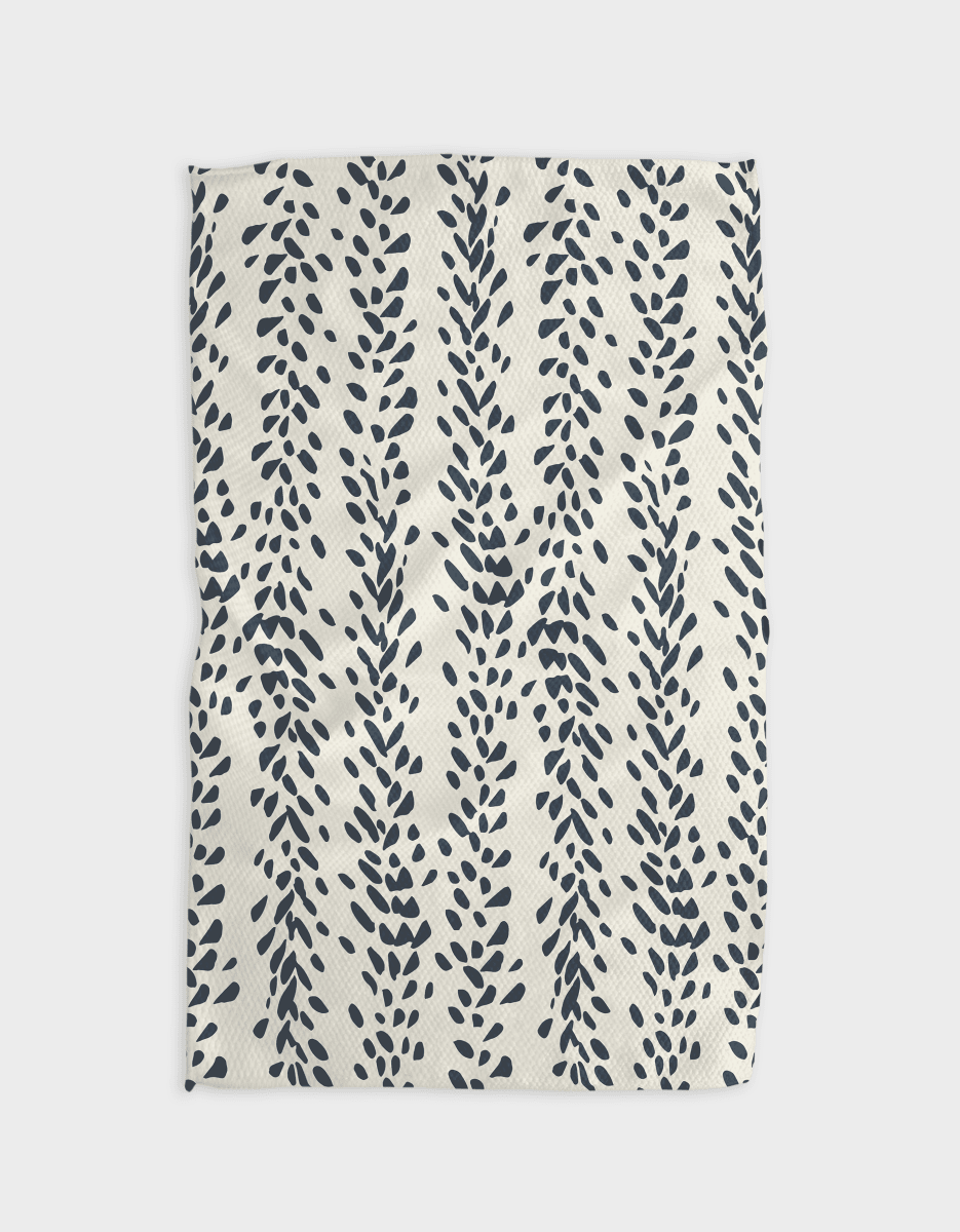 Reeds Printed Midnight Tea Towel - Three:Twelve Boutique - Geometry