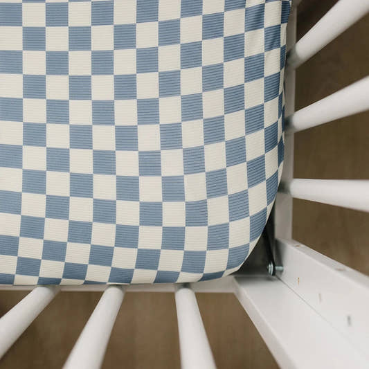 Ribbed Bamboo Stretch Crib Sheet - Three:Twelve Boutique - Mebie Baby