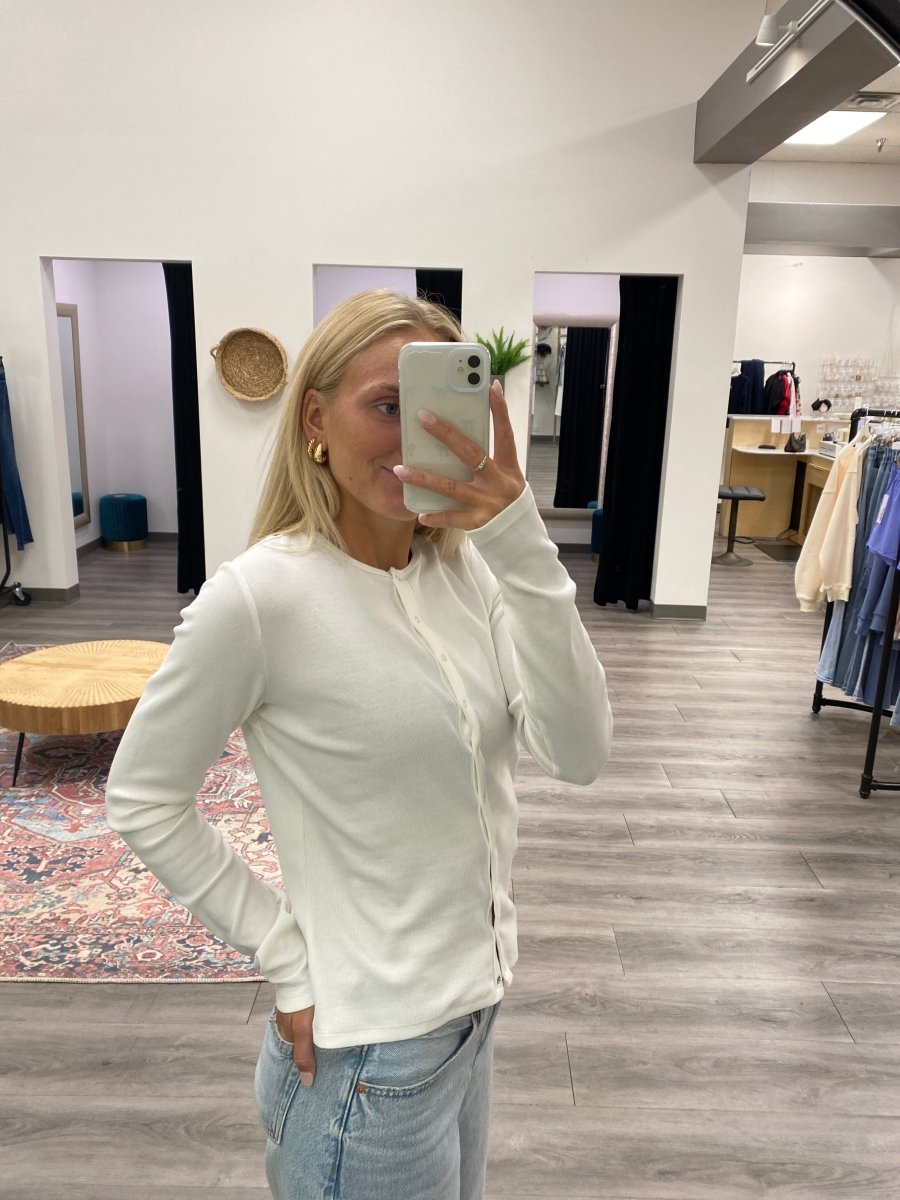 Ribbed Button - Up Knit Top - Three:Twelve Boutique - Three:Twelve