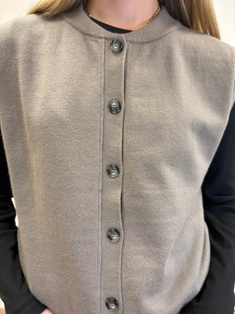 Ribbed Cardigan Vest - Three:Twelve Boutique - Staccato