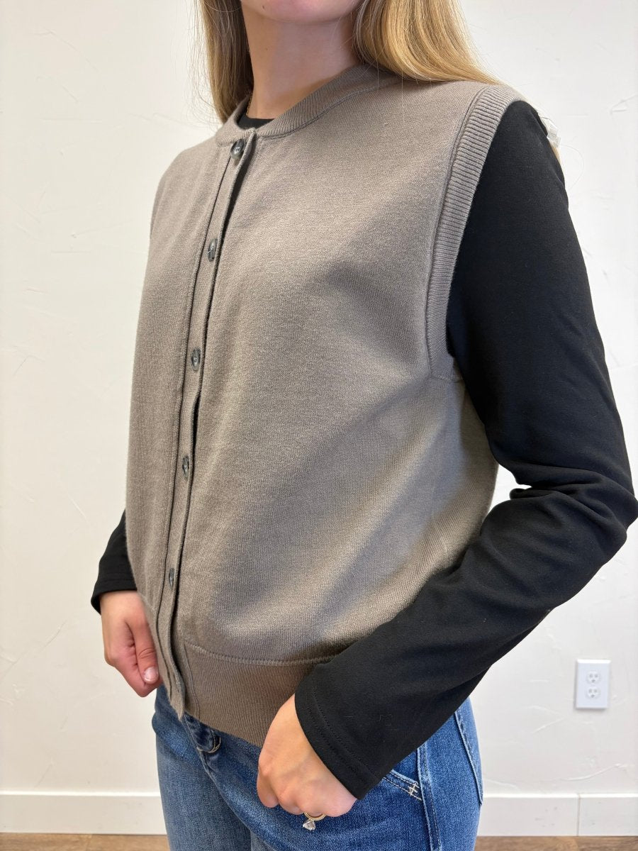 Ribbed Cardigan Vest - Three:Twelve Boutique - Staccato