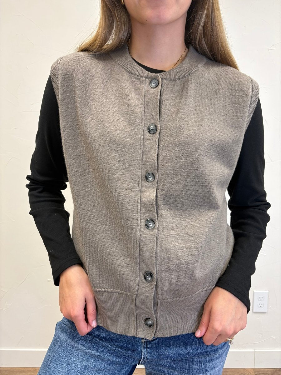 Ribbed Cardigan Vest - Three:Twelve Boutique - Staccato