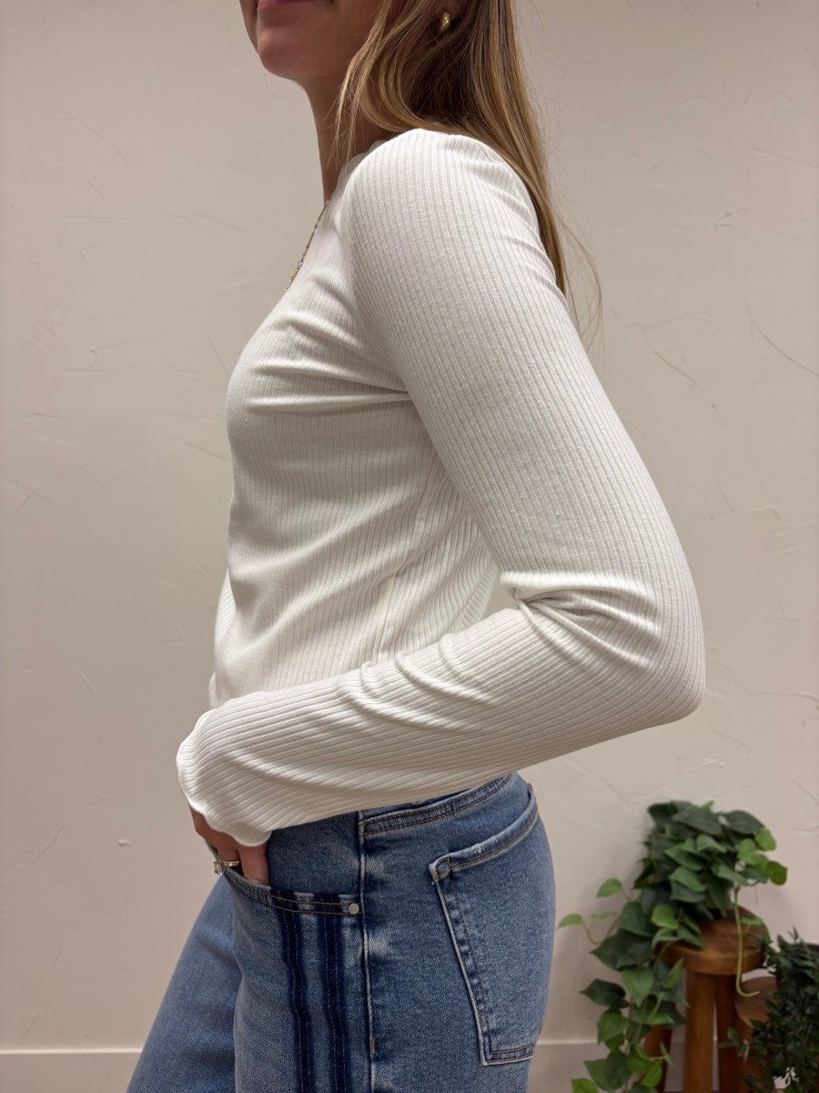 ribbed long Sleeve Top - Three:Twelve Boutique - Things Between