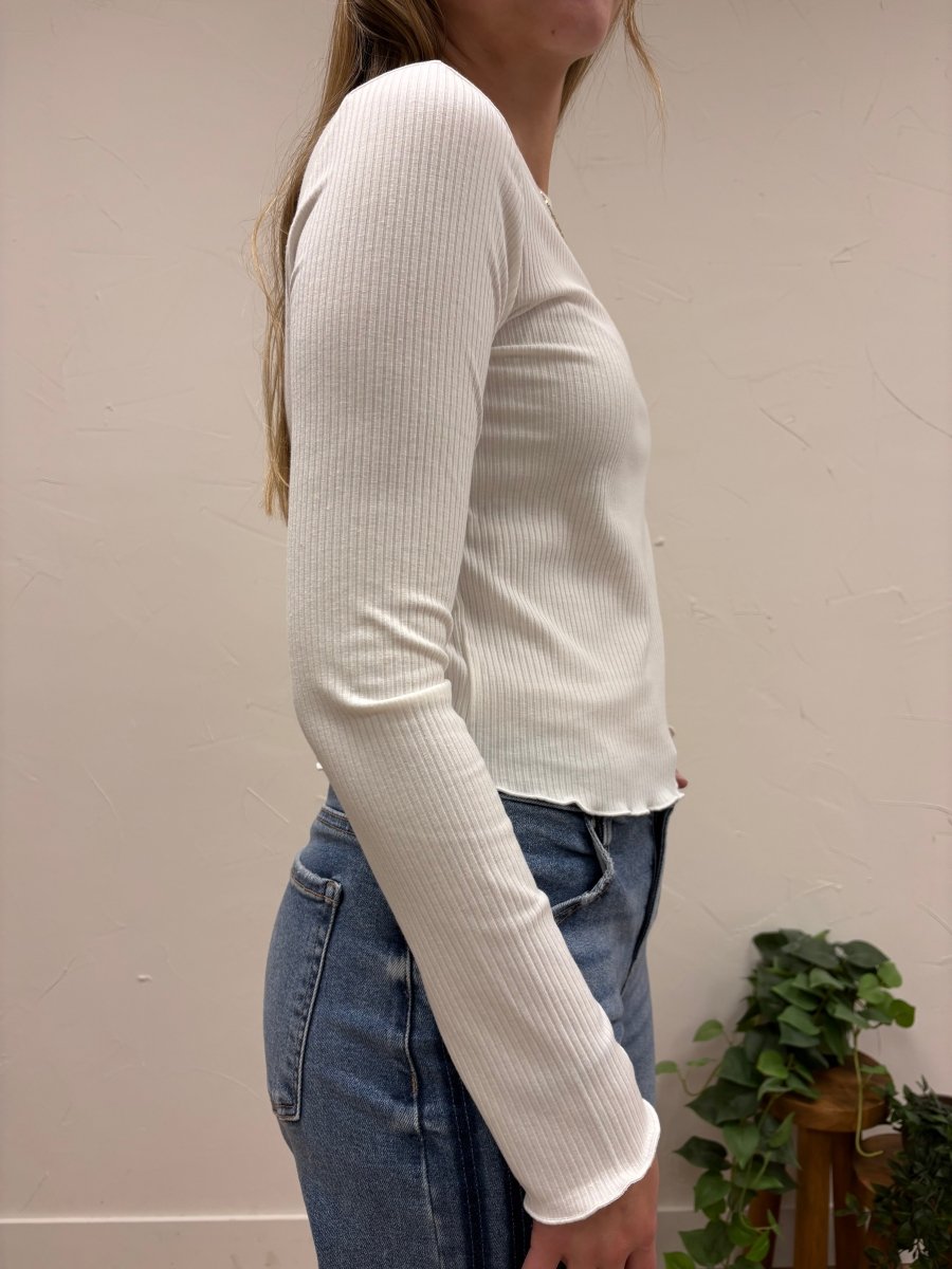 ribbed long Sleeve Top - Three:Twelve Boutique - Things Between