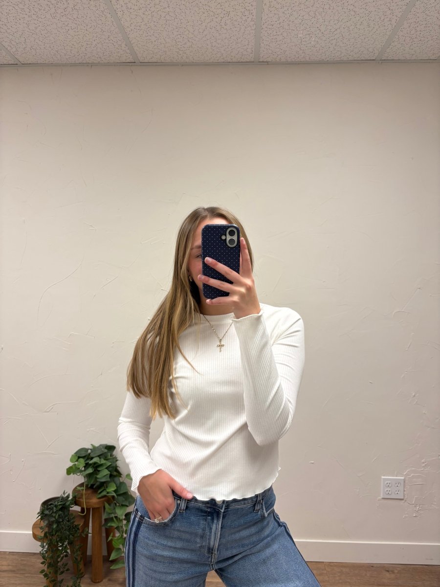 ribbed long Sleeve Top - Three:Twelve Boutique - Things Between