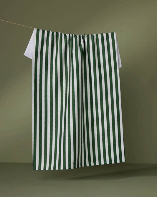 Ribbon Green Tea Towel - Three:Twelve Boutique - Geometry