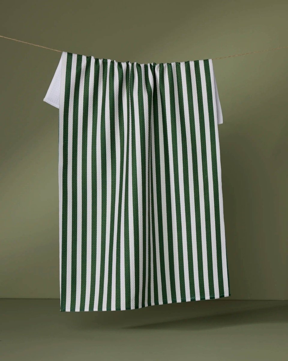 Ribbon Green Tea Towel - Three:Twelve Boutique - Geometry