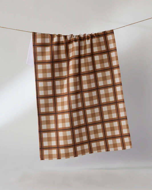 Rich Cocoa Tea Towel - Three:Twelve Boutique - Geometry