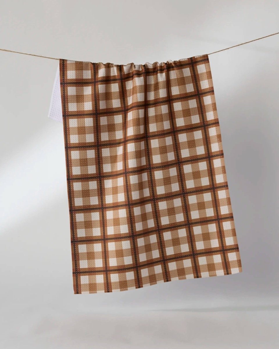 Rich Cocoa Tea Towel - Three:Twelve Boutique - Geometry
