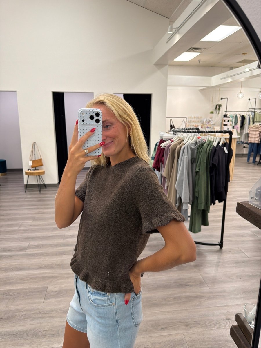 Ruffle Top - Three:Twelve Boutique - mustardseed