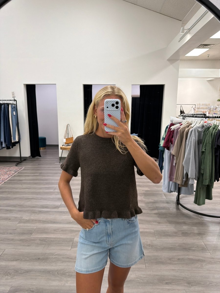 Ruffle Top - Three:Twelve Boutique - mustardseed
