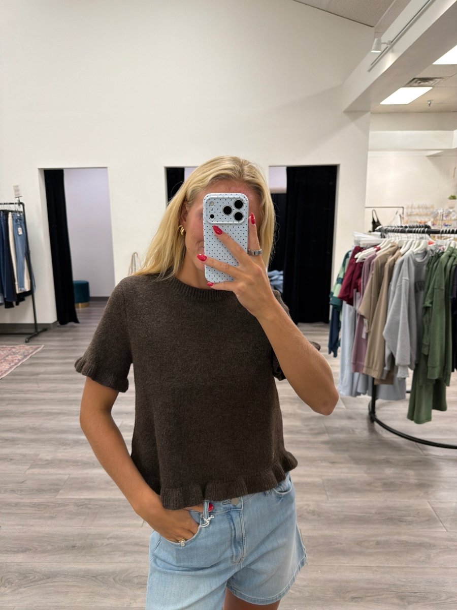 Ruffle Top - Three:Twelve Boutique - mustardseed