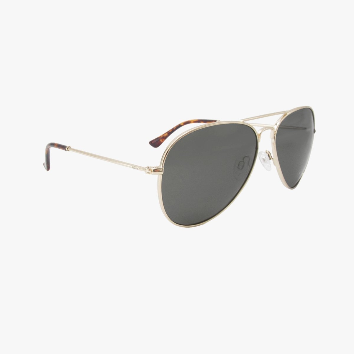 Ryder Smoke Polarized Aviator Sunglasses – Gold Metal Frame UV400 Lenses - Three:Twelve Boutique - Kohv Eyewear